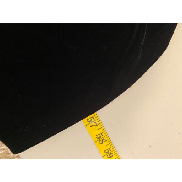 Roberta Black Velvet Maxi Dress Gown Low Open Back Long Back Slit Medium - Picture 7 of 11